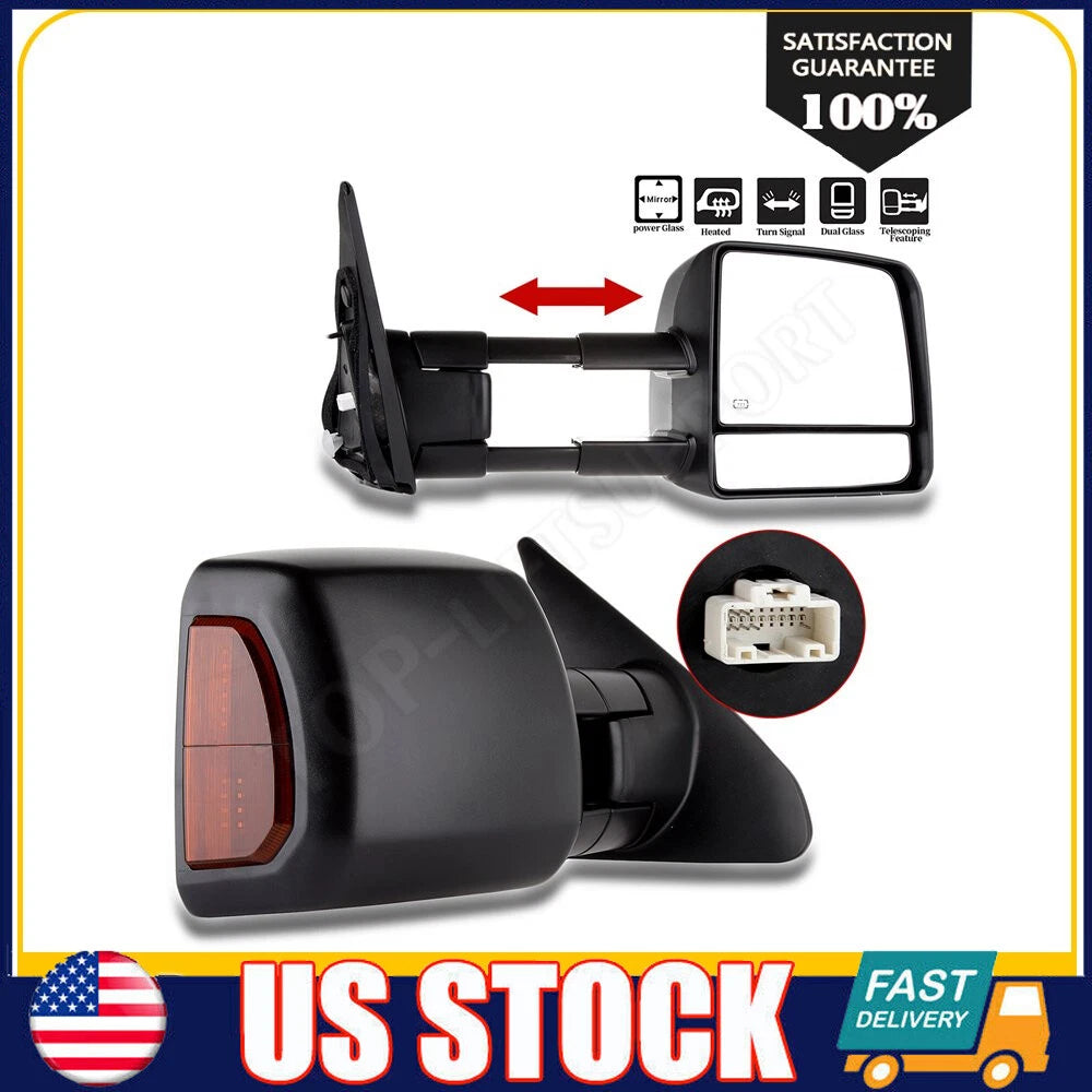 Power Heated Towing Mirrors with Signal Light for Toyota Tundra (2007–2016)