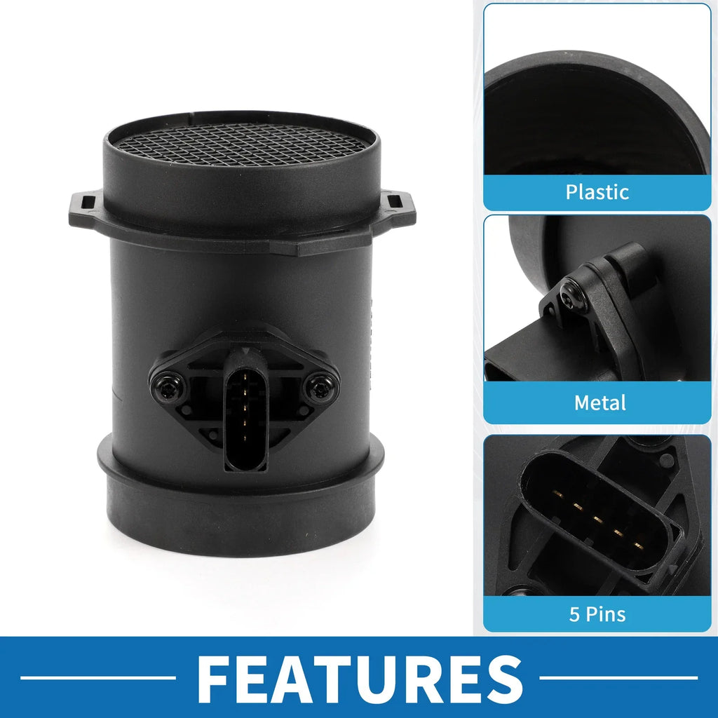 MAF Mass Air Flow Sensor for Porsche (99660612495) - Plastic Black