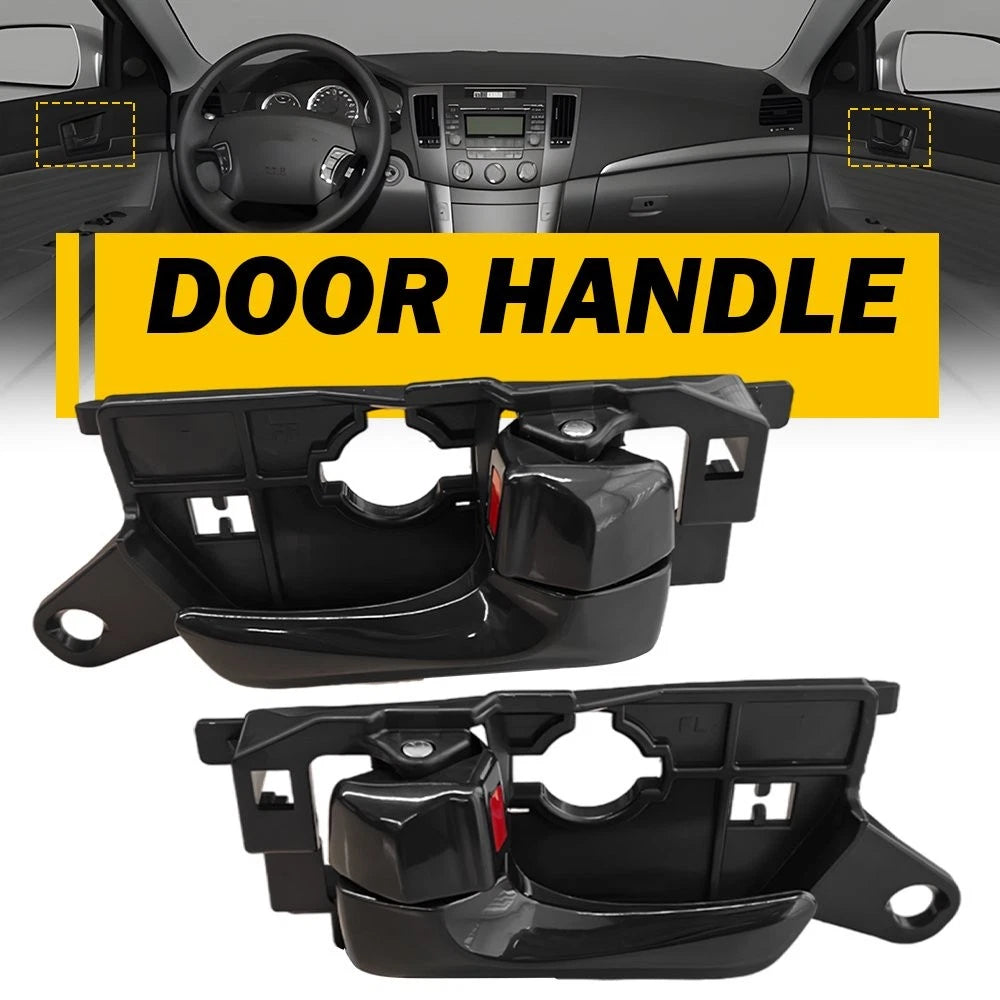 Interior Door Handle Set for Hyundai Sonata (2008–2010) Front Left & Right Gloss Black