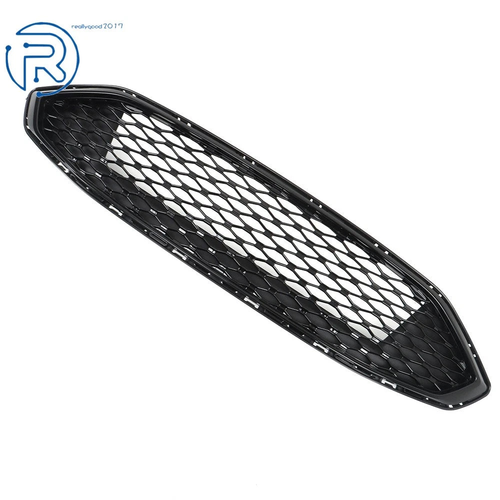 Front Grill Honeycomb Trim for Ford Fusion 2017-2018 Gloss Black