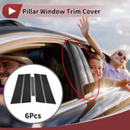 Black Door Pillar Window Trim 6 x Pcs for Lexus ES (2018-2025)