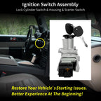 Ignition Lock Cylinder Switch & Housing for Chevy Silverado GMC Sierra (2003-2007)