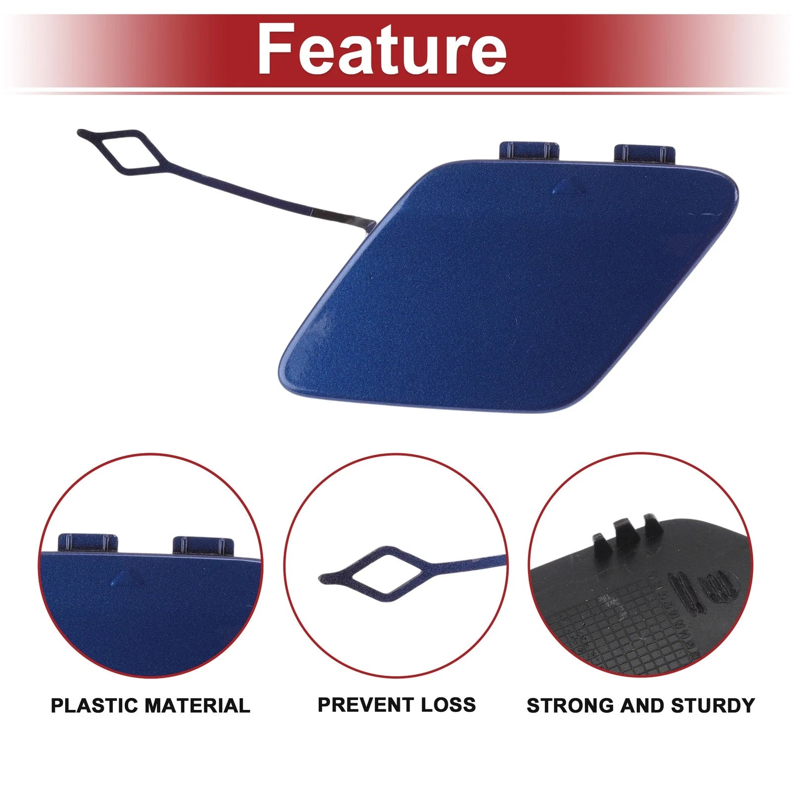 Rear Tow Hook Cover Cap for BMW 428i (2014–2016) No. 51127363264 Estoril Blue