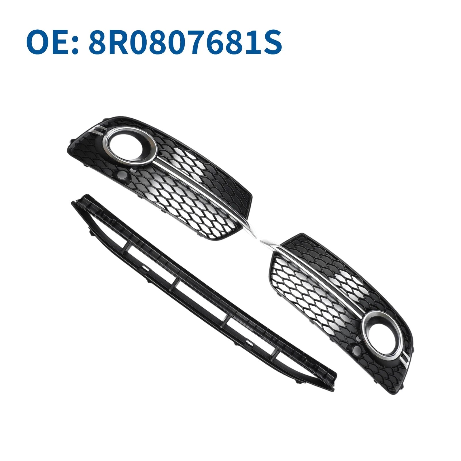 Set of 1 Front Lower Bumper Grille for Audi Q5 (2017) No. 8R0807681S Black