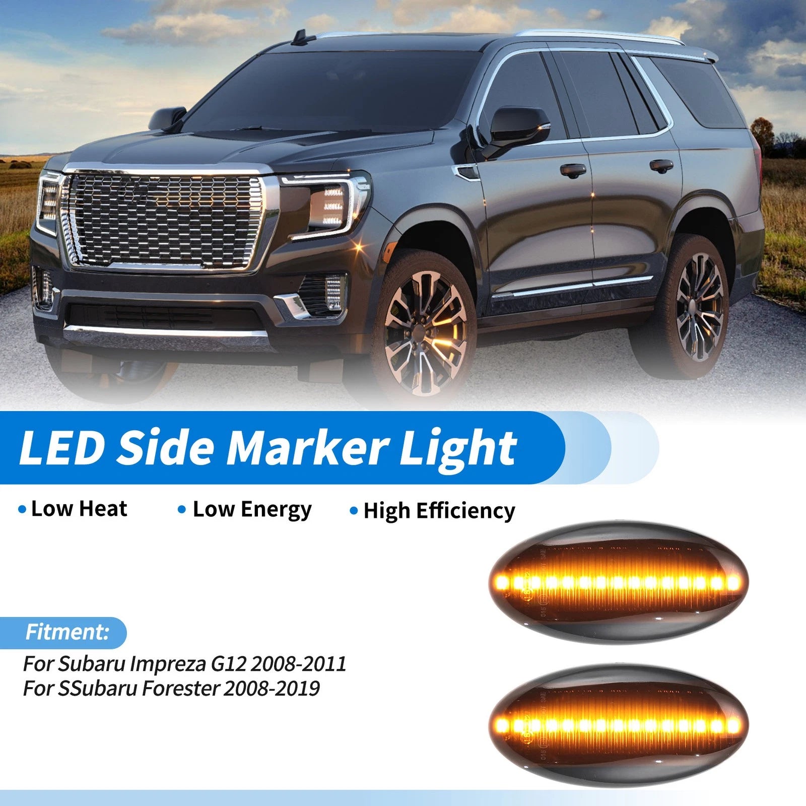 LED Side Fender Marker Light for Subaru Impreza G12 (2008–2011) 2 pcs
