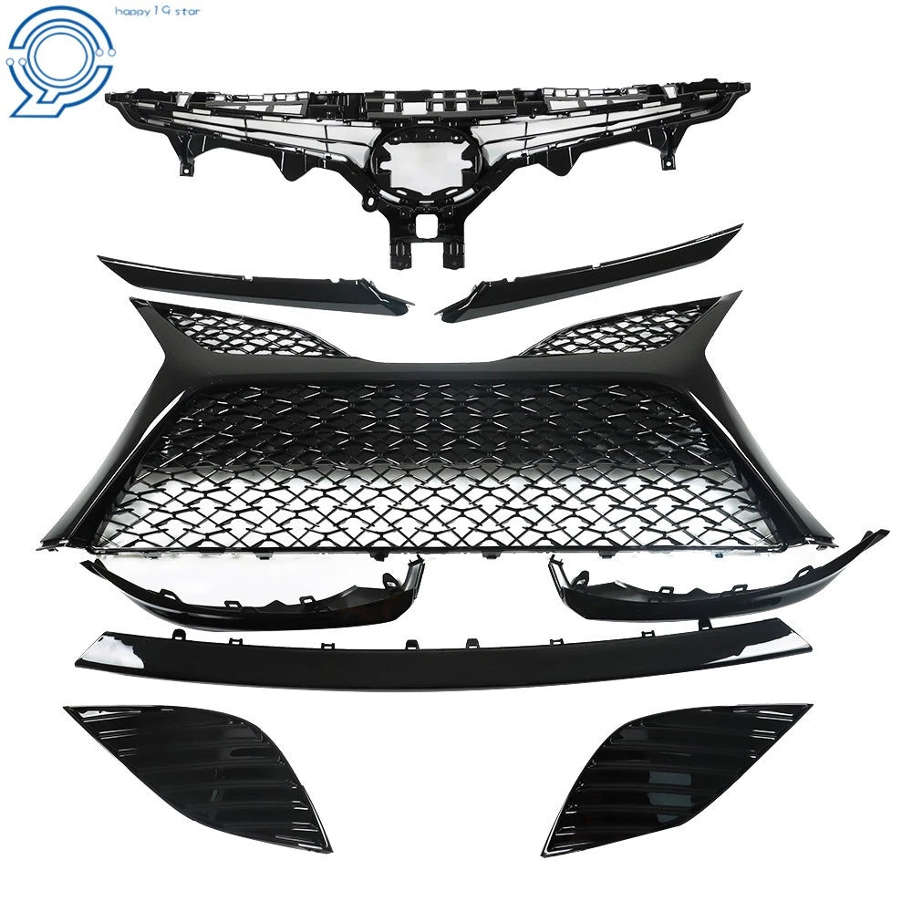 Set of 9 Front Grille Lower Molding Fog Covers for Toyota Camry (2018–2020)