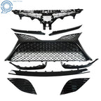 Set of 9 Front Grille Lower Molding Fog Covers for Toyota Camry (2018–2020)