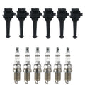 Set of 6 Ignition Coils & Nickel Spark Plugs for DB7 XJ6 XJS S80 XC90 Raider