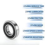 6207VV Deep Groove Ball Bearing for Scooter Skateboard Wheel (35x72x17mm)