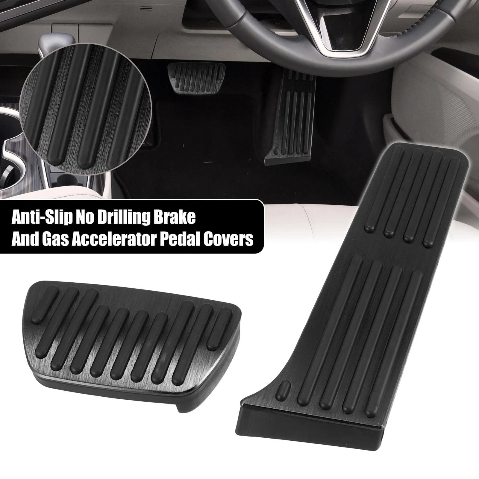 Anti Slip Brake and Gas Accelerator Pedal Pad Kit for Toyota 