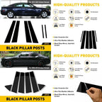 Black Door Posts Pillar Window Trim Kits for Dodge Charger (2006–2021)