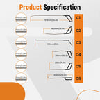 Set of 6 Dent Repair Tools for Automotive PDR Removal (26-57cm)