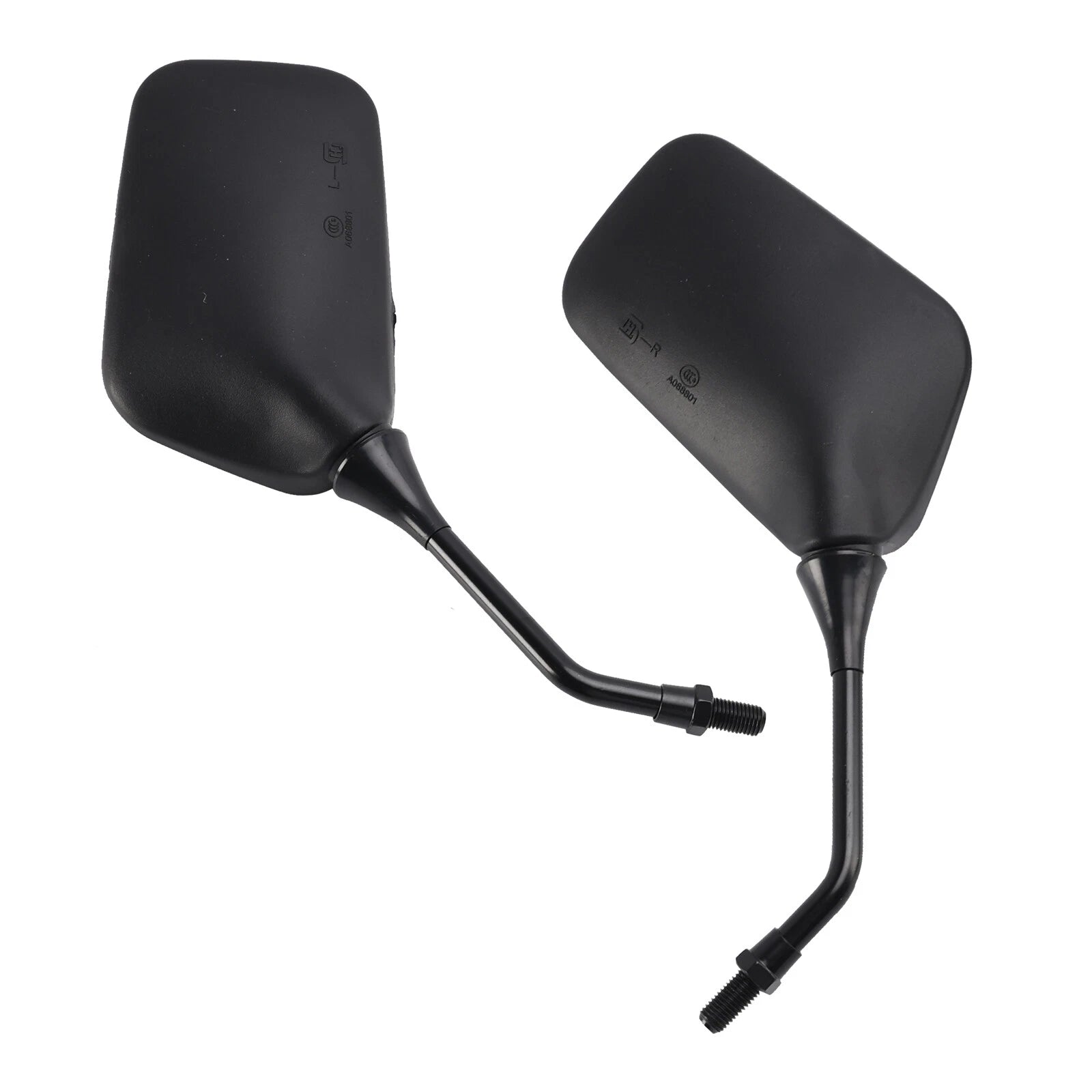 Pair Black Rearview Mirrors for Kawasaki KLR250 KLR600 KLR650 (1987–2007)