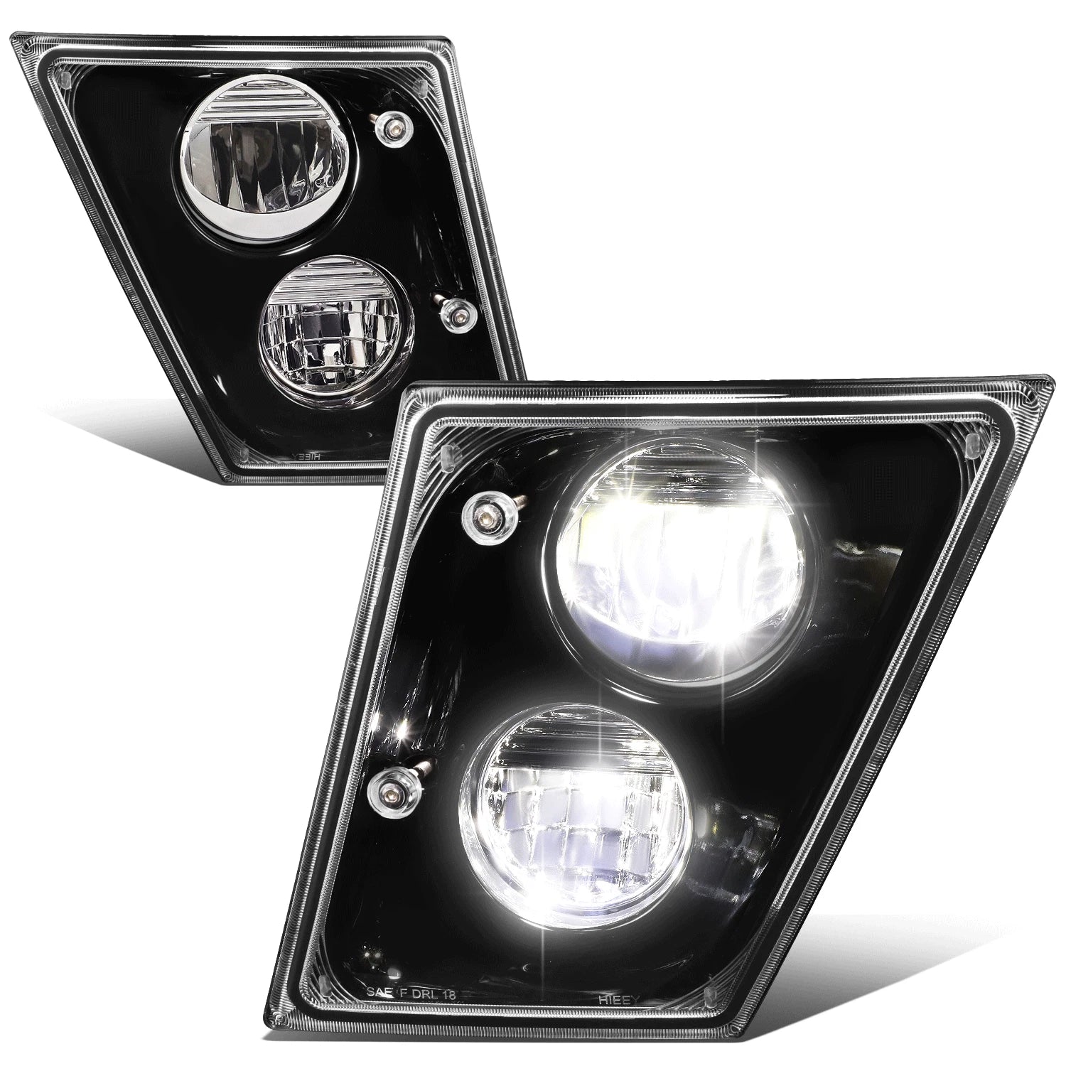 Full LED Front Fog Lights for Volvo VN VNL VNM VNX (2003–2017)