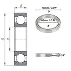 6812ZZ Deep Groove Ball Bearing for Scooter Skateboard Wheel (60x78x10mm)