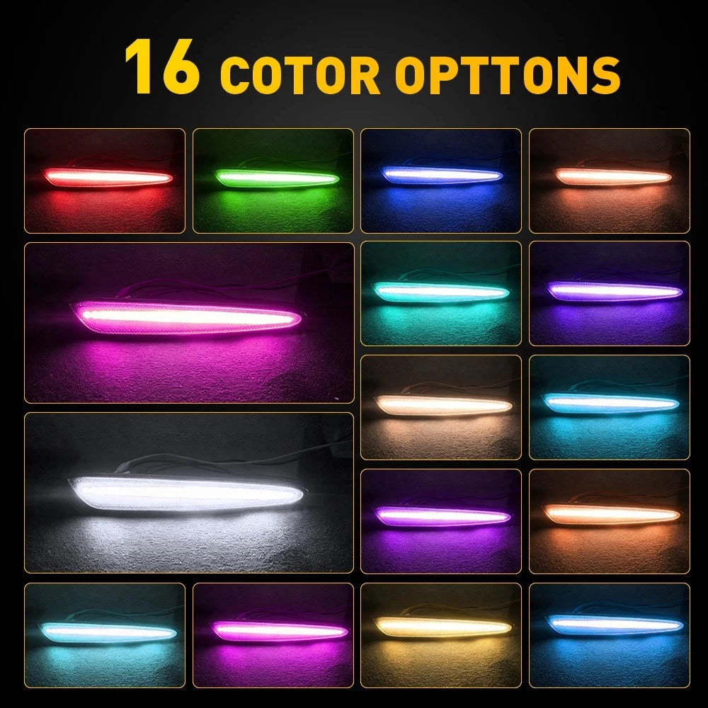 4X Smoked RGB LED Side Marker Light for Chevrolet C6 Corvette (2005–2013)