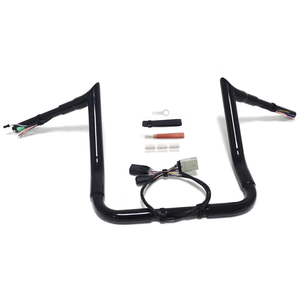 14" Prewired Drilled Handlebar for Harley Street Glide/Electra Glide (2008–2013)