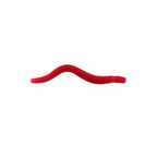 Set of 10 Soft Plastic Red Worm Lures 3.5" for Bass Fishing