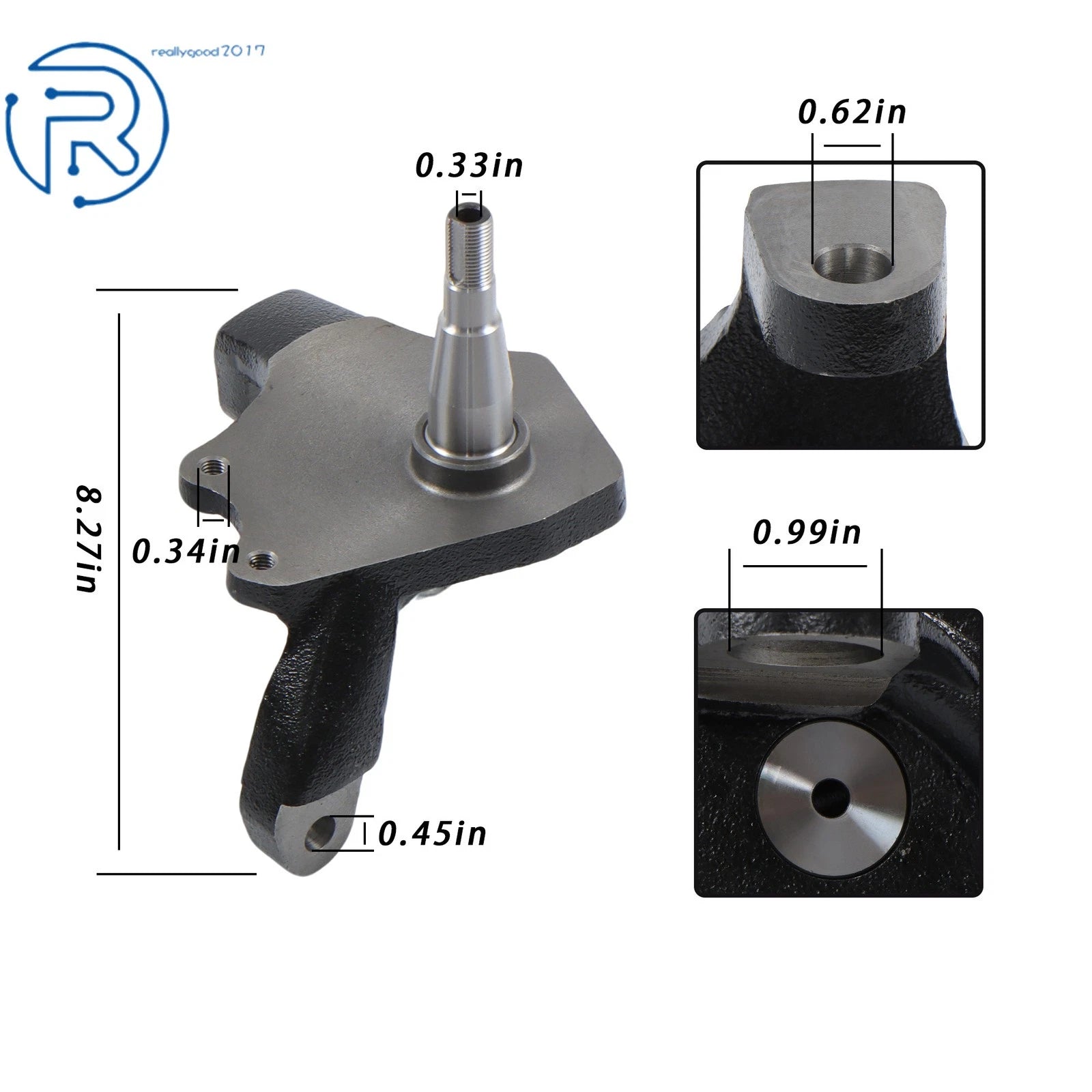 2X 2.5" Drop Spindles for VW Beetle (1950-1965)