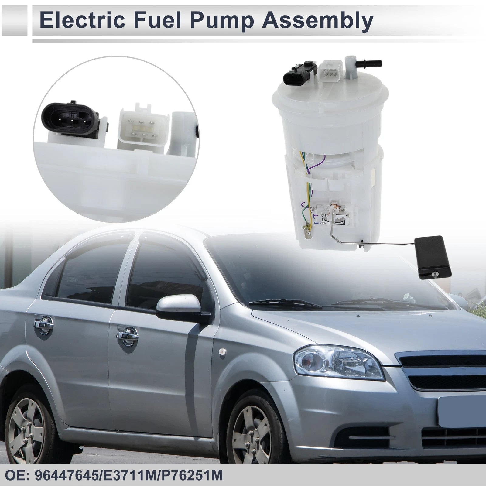 Fuel Pump Assembly for Chevrolet Aveo (2006–2008) L4 1.6L, Tube No. 96447645