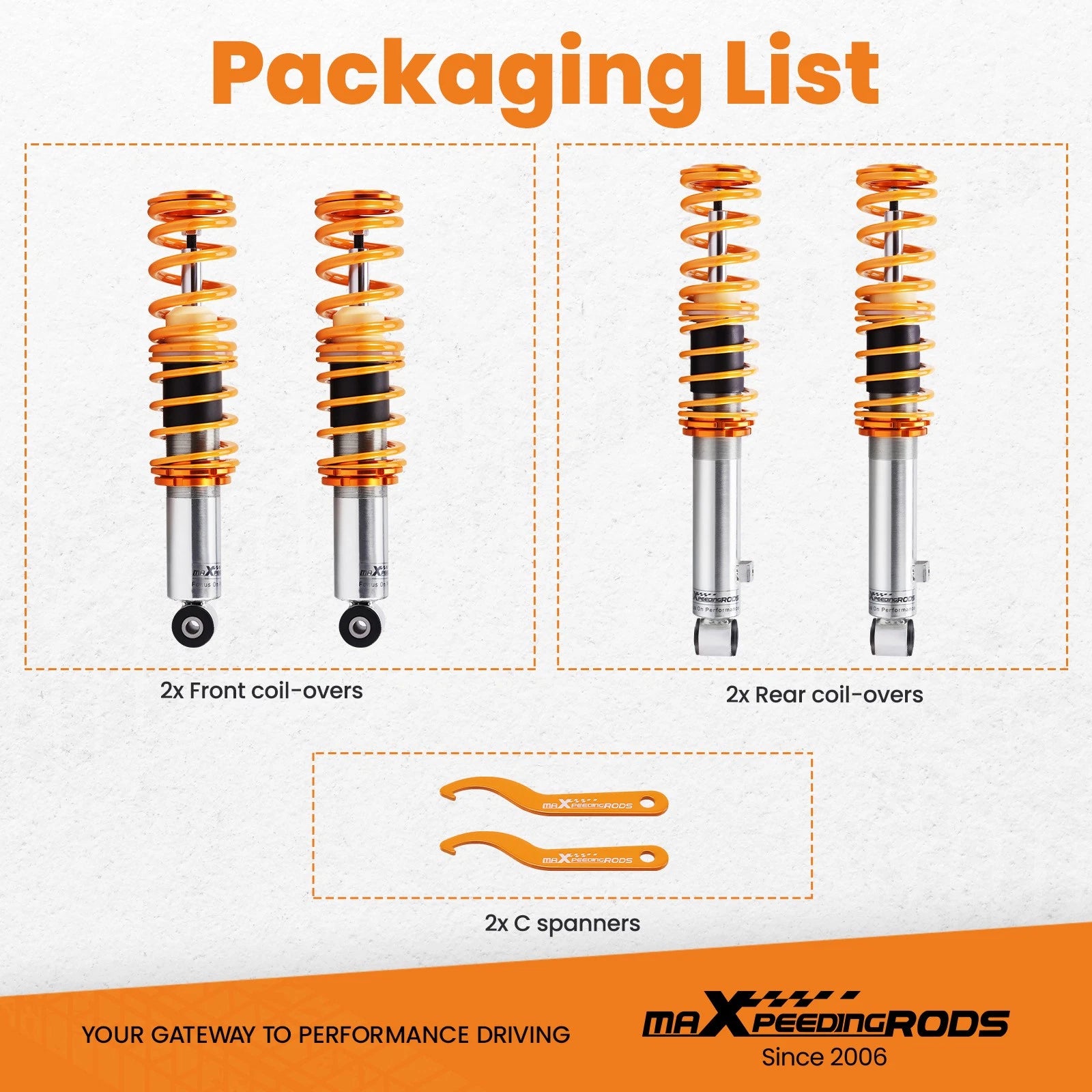 Coilovers Shocks Struts Kit for Mazda Miata MX5 (1990–1997) Height Adjustable