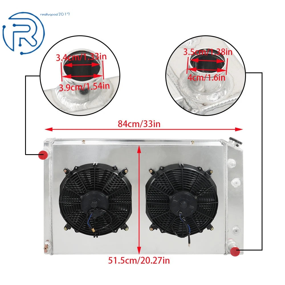3 Row Radiator Shroud Fan for GMC C2500/C3500/K3500 (1981–1986)