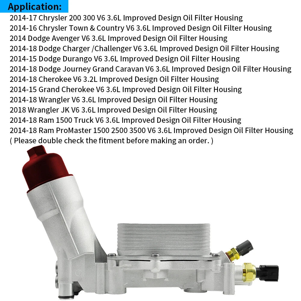 Oil Filter Assembly for Jeep Dodge Chrysler (2011–2016)