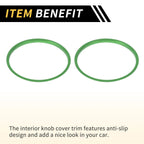 Set of 4 AC Vent Dashboard Decoration Rings for Toyota Tacoma (2016–2021) Green
