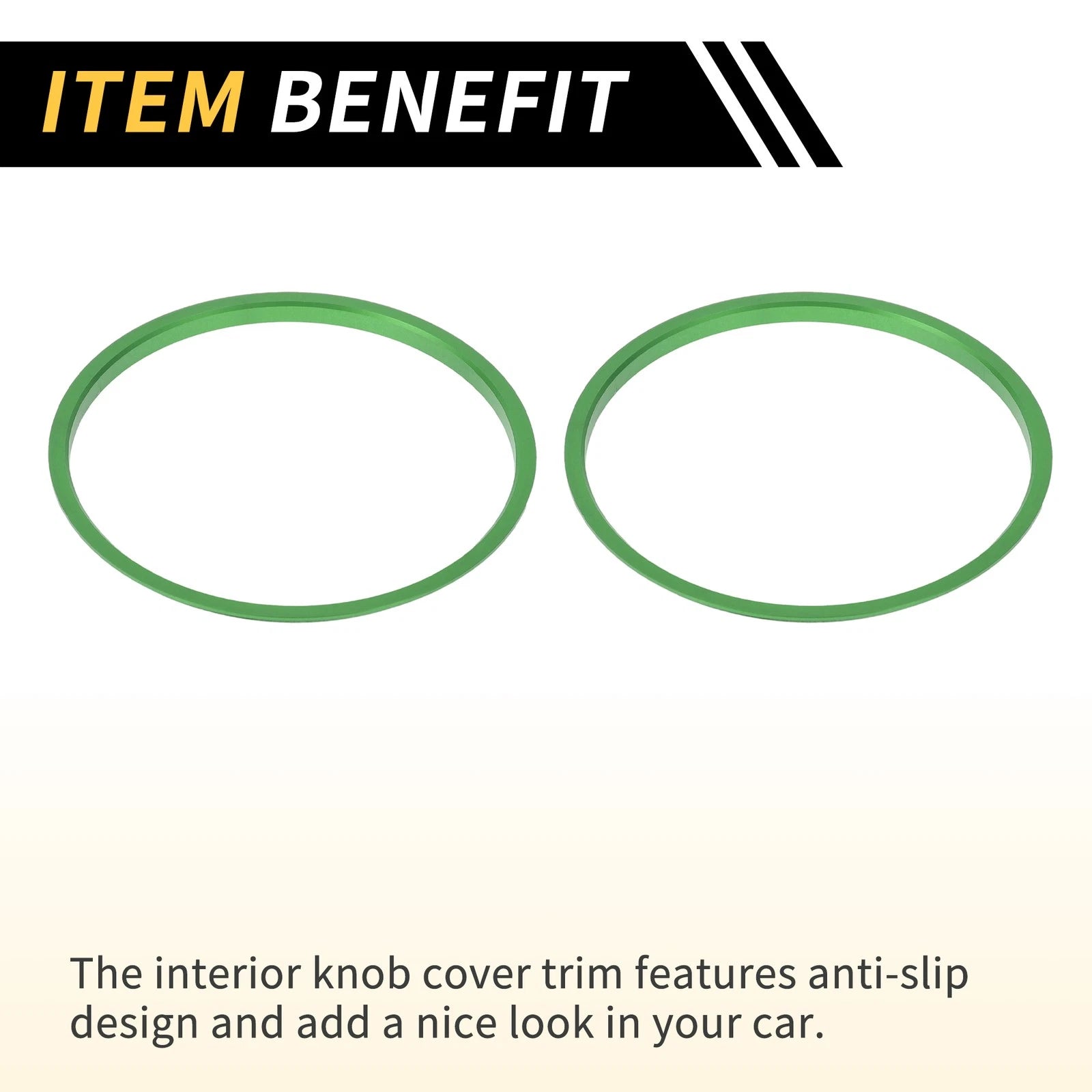 Set of 4 AC Vent Dashboard Decoration Rings for Toyota Tacoma (2016–2021) Green