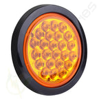15pcs 24V 4" LED Side Marker Tail Lights for Trailer Clearance (Round Amber)