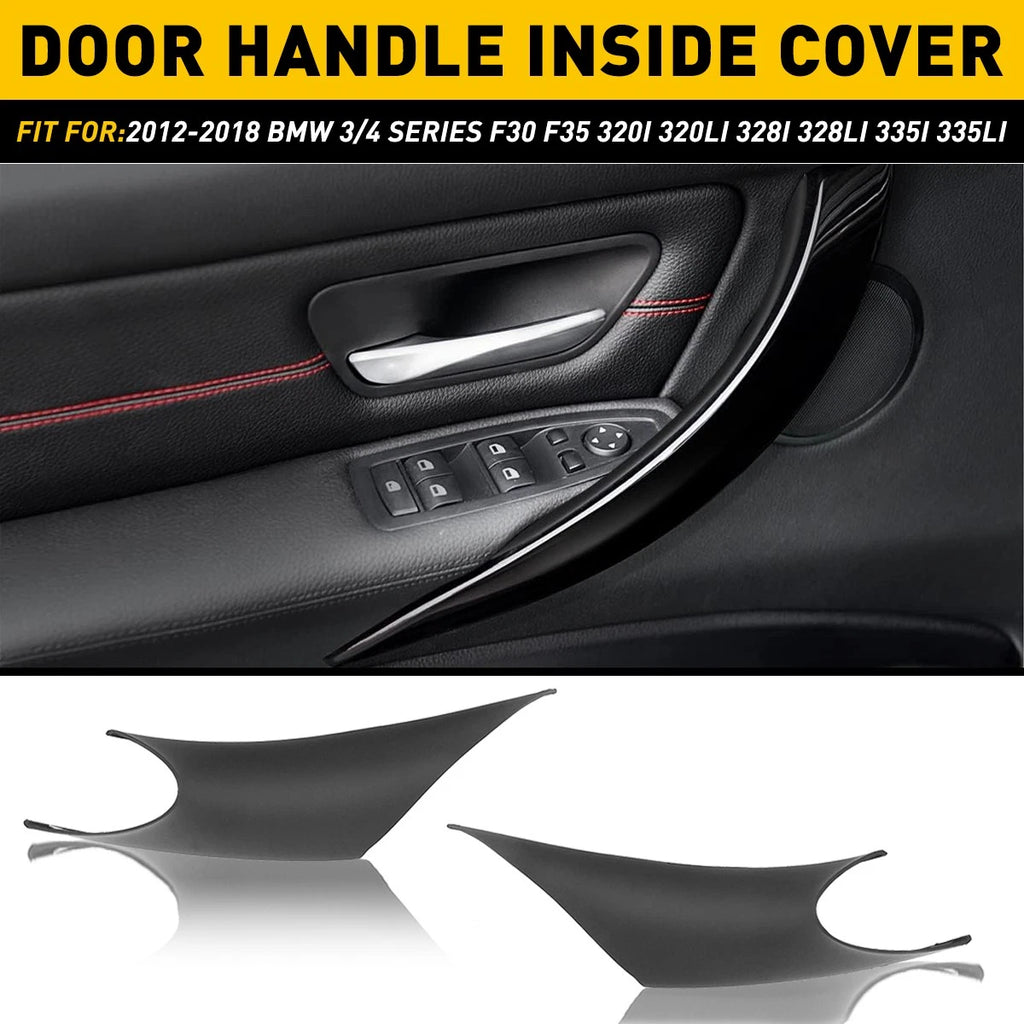 2X Door Inside Handle Cover Black for BMW 3 Series 328i 2012–2018