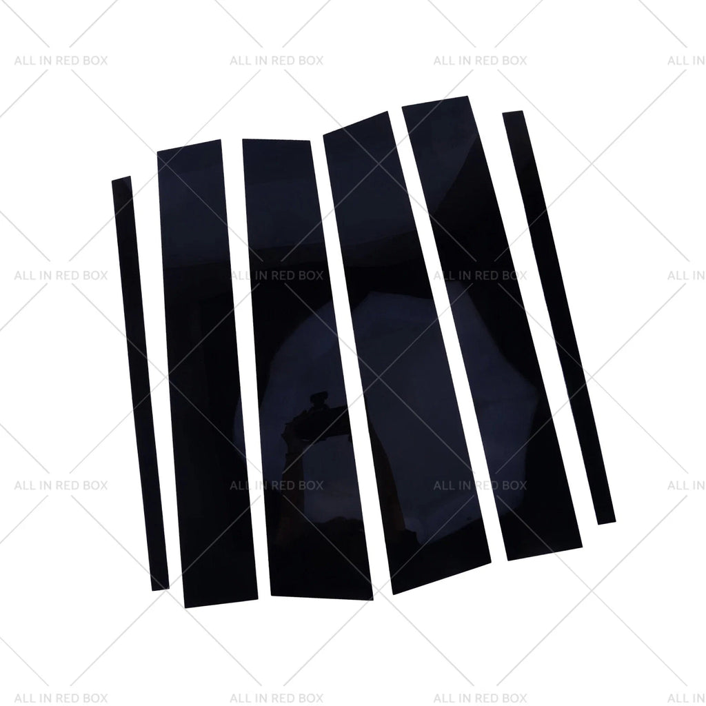 6PCS Black Pillar Post Cover Trims for Nissan Titan Crew Cab (2004–2015)
