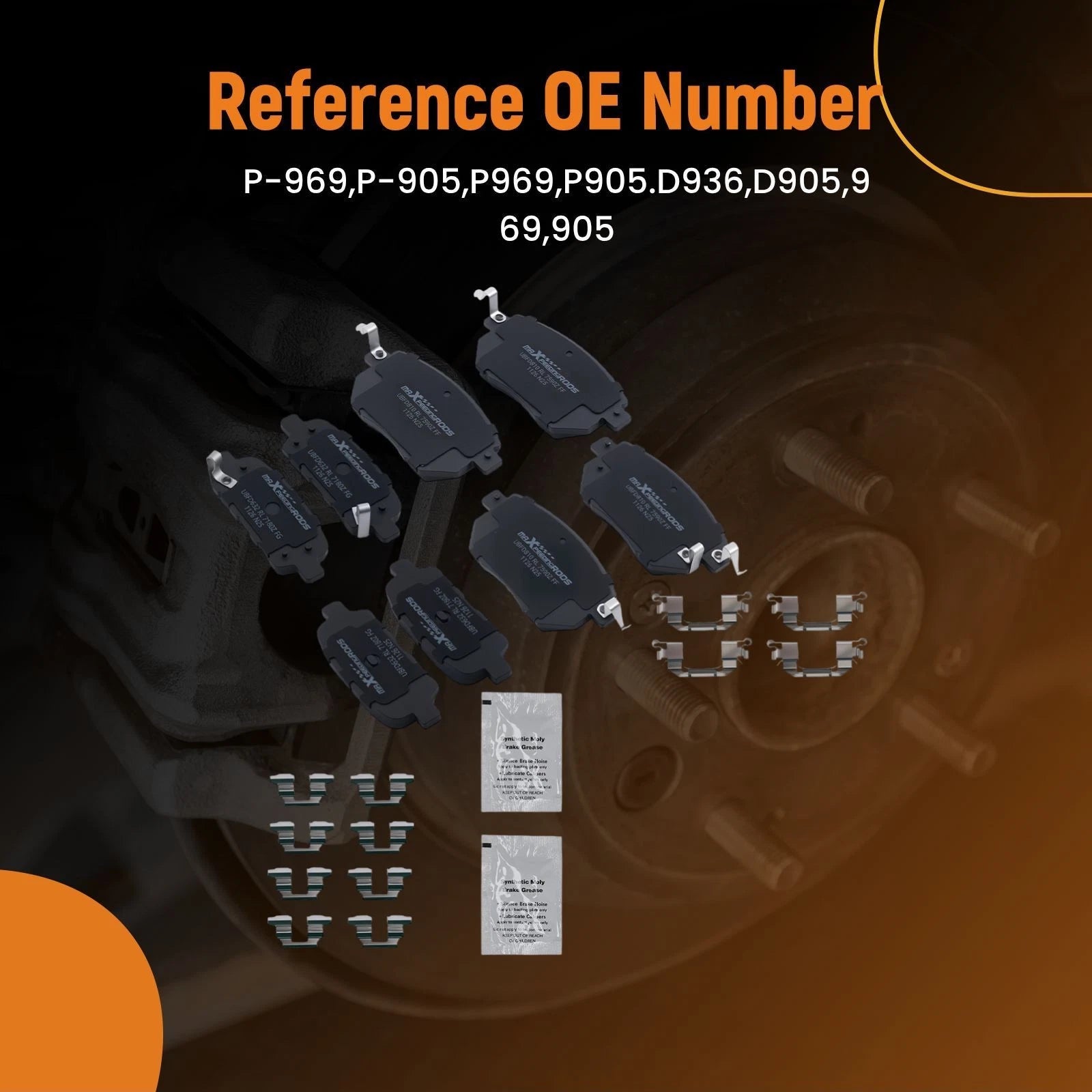 Ceramic Brake Pads Kit for Nissan Altima (2005–2006) / Maxima (2004–2008)