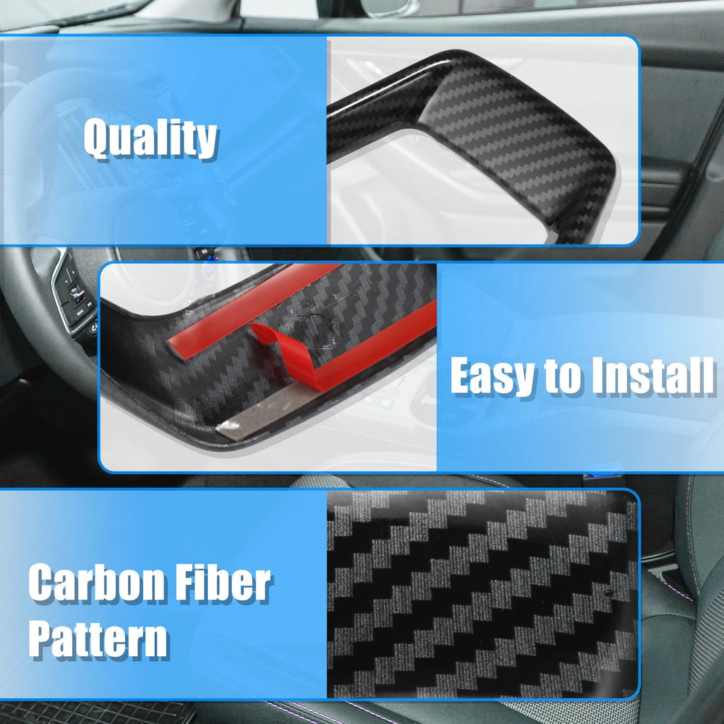 3pcs Black Steering Wheel Cover Trim Set for Subaru Forester Ascent (2019–2021)