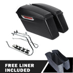 Matte Saddlebags with Conversion Bracket for Harley Softail Fatboy