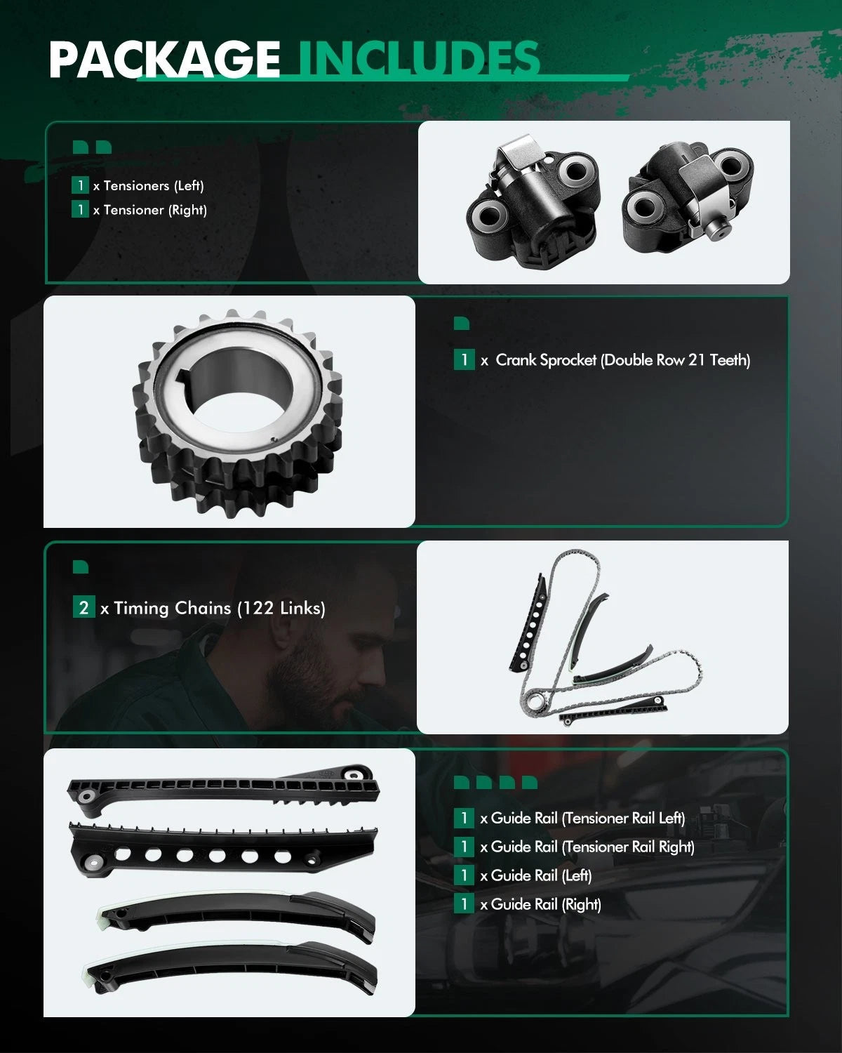 Timing Chain Kit for Lincoln Mark LT Navigator (2005–2008) 3-Valve Engines