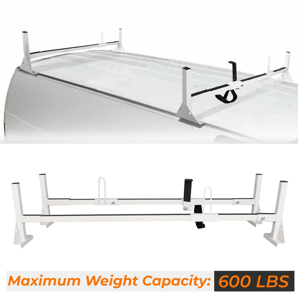 Adjustable Ladder Roof Rack for Chevy Express, Ford E-150, GMC Savana 1500 (1996–Present)