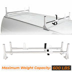 Adjustable Ladder Roof Rack for Chevy Express, Ford E-150, GMC Savana 1500 (1996–Present)