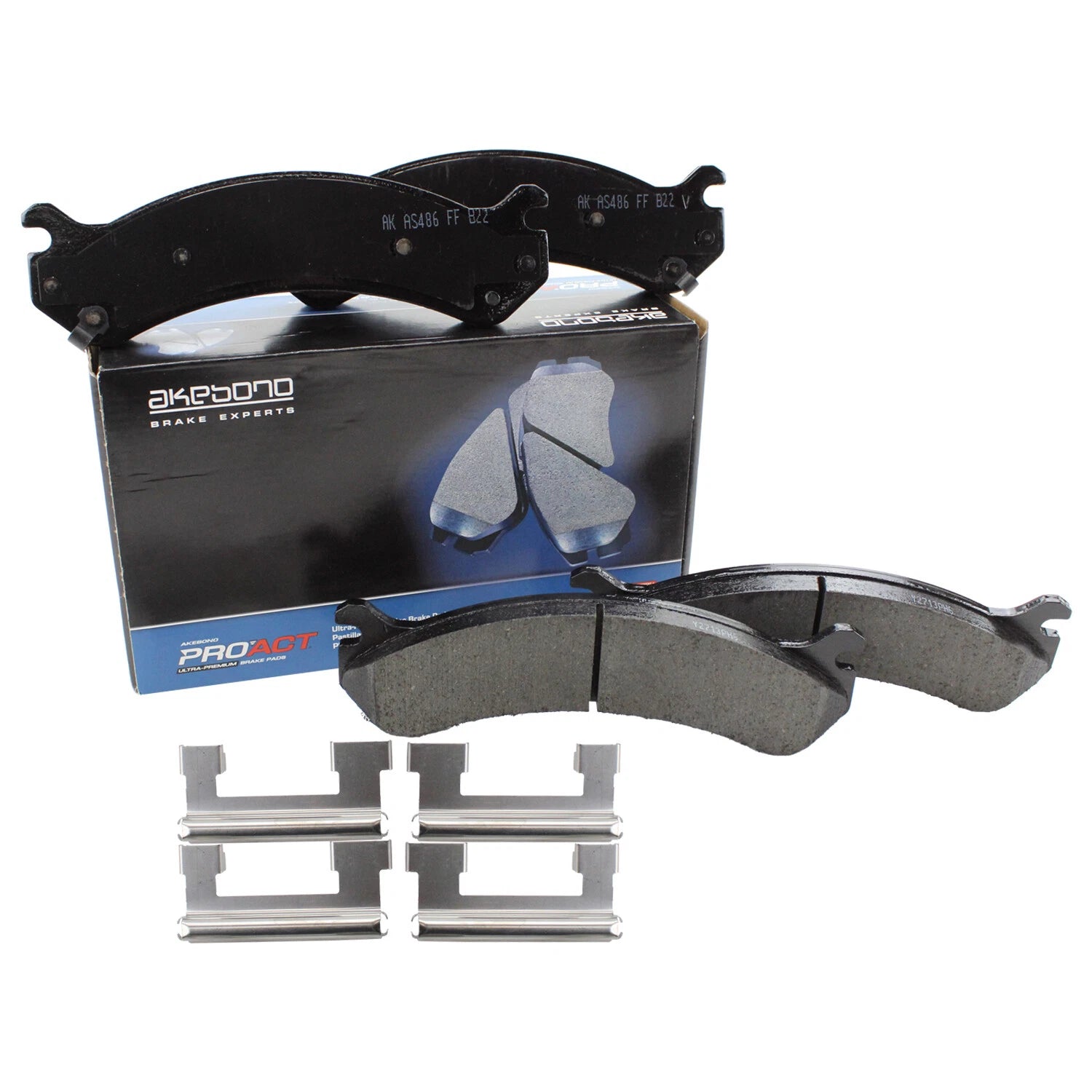 Set of 4 Akebono ProACT Front Ceramic Brake Pads for Cadillac Chevrolet GMC Hummer
