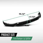 Front Bumper Lip Splitter for BMW X5 G05 (2019–2023) Glossy Black