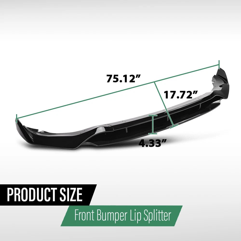 Front Bumper Lip Splitter for BMW X5 G05 (2019–2023) Glossy Black
