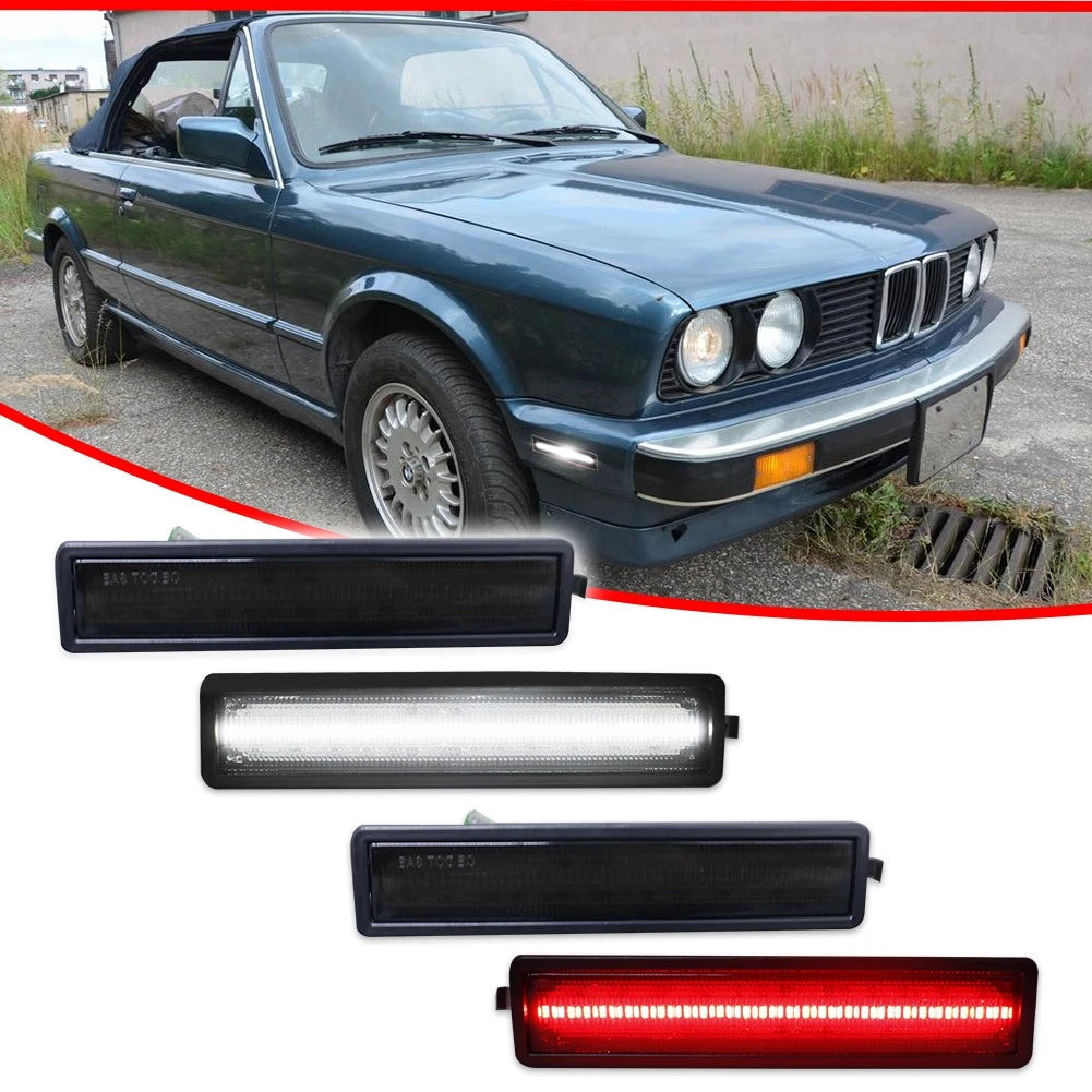 Smoked LED Side Marker Lights for BMW E30 3 Series & E34 5 Series (1982–1996)