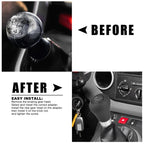 5 Speed Gear Shift Knob for BMW 1 3 5 6 Series (2000–2023) Black Silver Tone