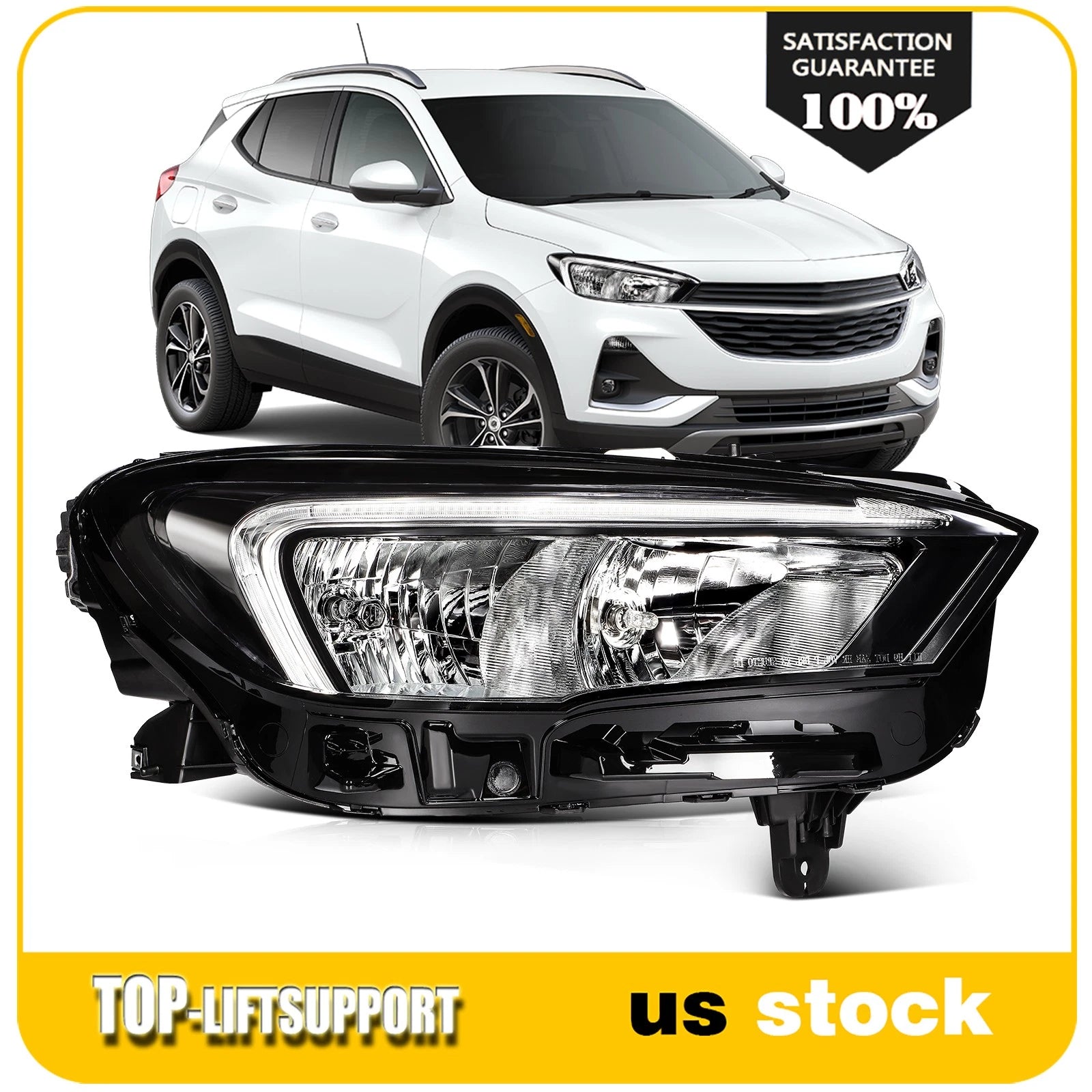 Right Side Headlight with LED DRL for Buick Encore GX (2020–2023)