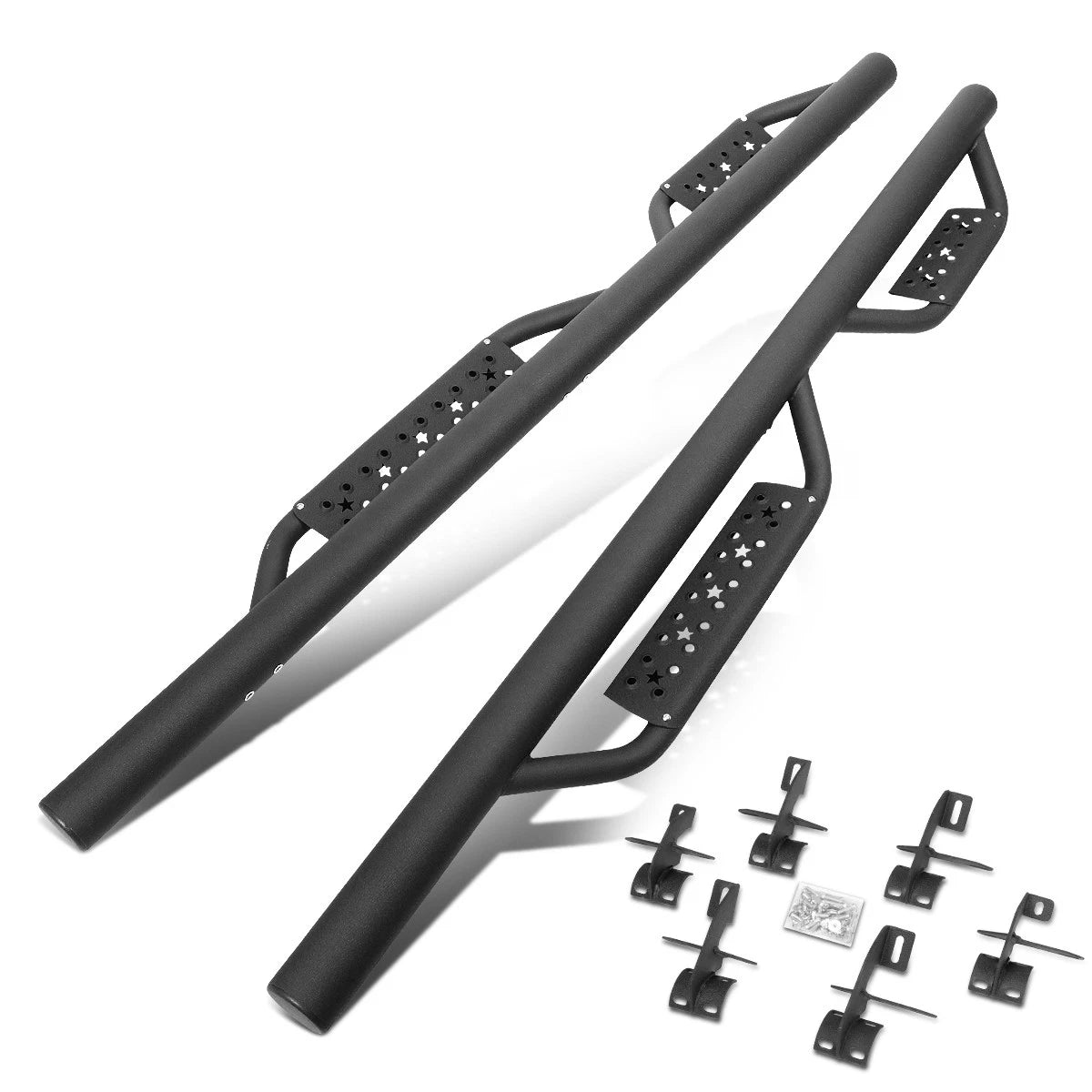 3" Steel Round Tube Step Nerf Bar Running Boards for Wrangler JL (2018–2021)