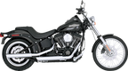 3" Twin Slash Slip-On Muffler for Vance & Hines (Chrome) 16834