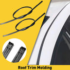 2PC Black Roof Top Trim Moldings for Toyota Corolla (2009–2013)
