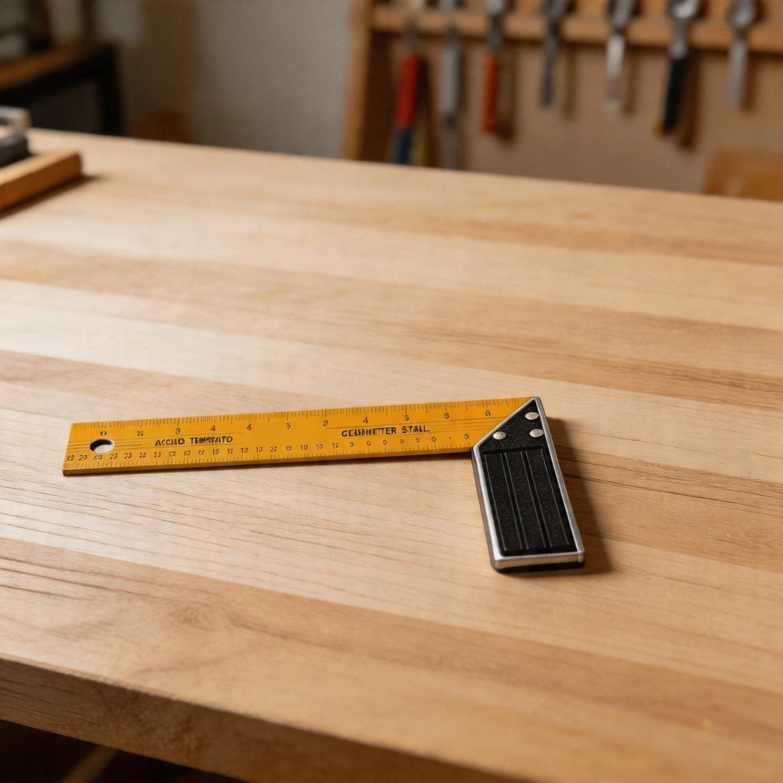 300mm L Square Angle Ruler 90 Degree Steel with Aluminum Handle