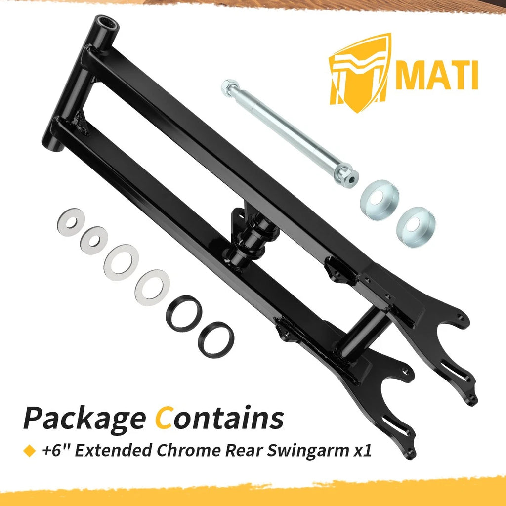 Extended Rear Swingarm for Yamaha Banshee YFZ350 (1987–2006) +6" Black 2GU-22110-00-UJ