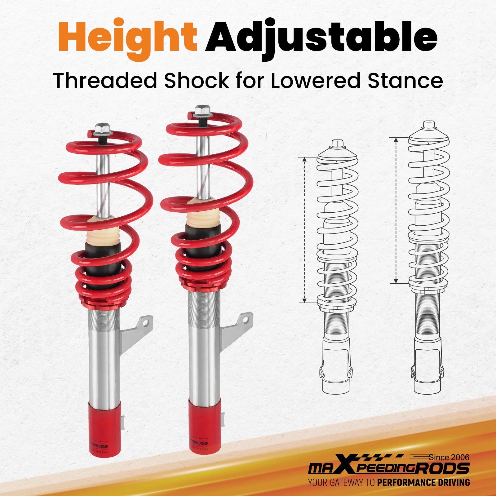 Coilover Suspension Kit for VW Golf/Jetta MK5 MK6 (2006-2014)